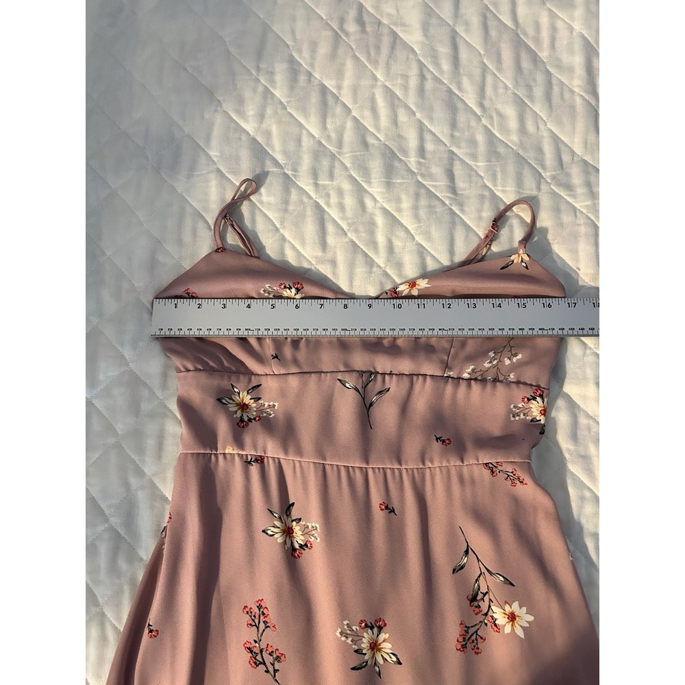 Altar'd State Mauve Pink Floral Tiered Maxi Dress - Picture 10 of 12